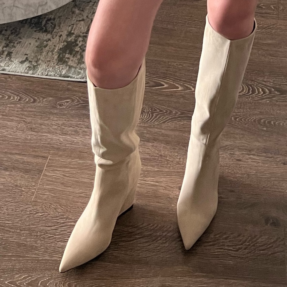 JEFFREY CAMPBELL Women's Katerina Wedge Heel Boots